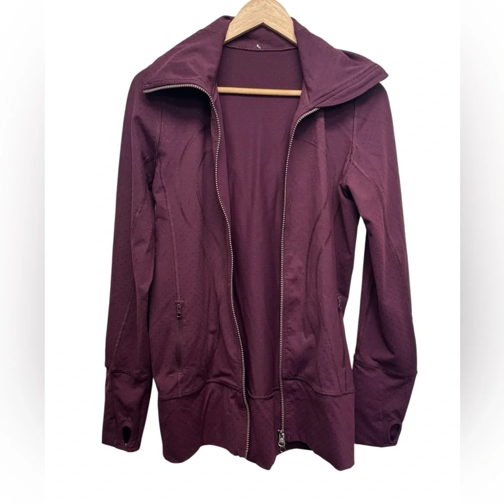 Lululemon Stride Jacket II Sz 8 In Bordeaux Drama - Picture 6 of 9